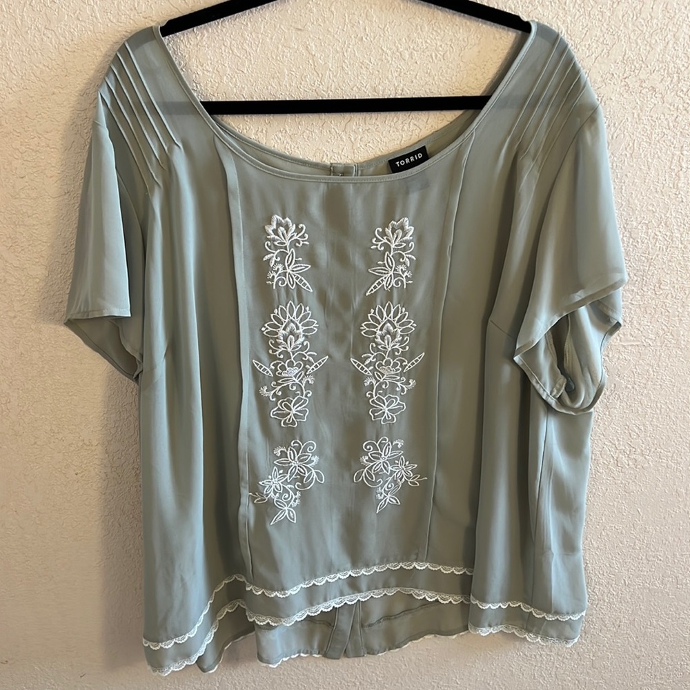 Torrid Embroidered Blouse